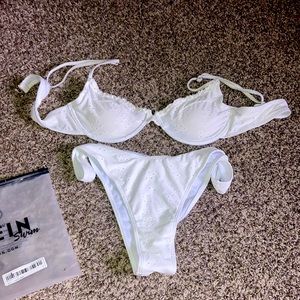 New White Eyelet Size L Fully Lined Bikini